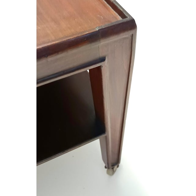 Vintage Italian Walnut Coffee Table with Casters by Paolo Buffa, 1940s For Sale - Image 10 of 11
