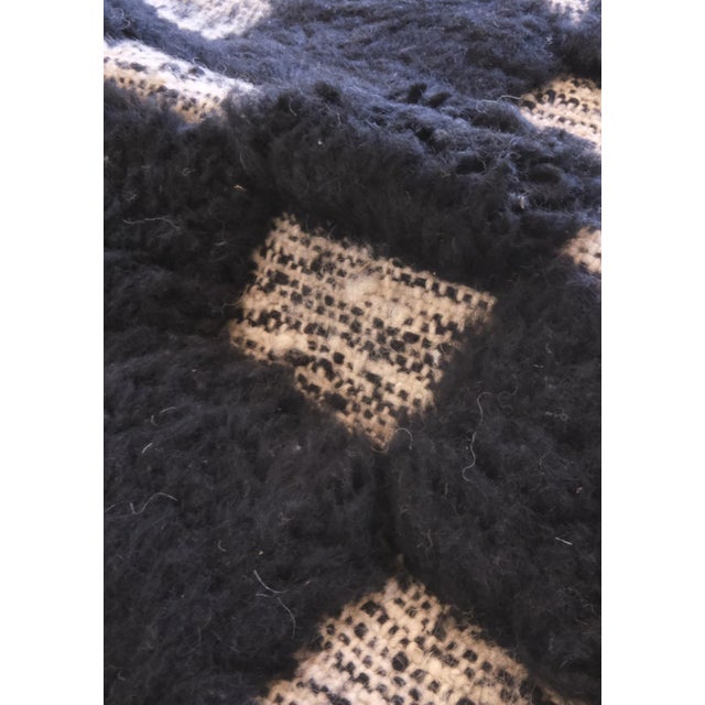 Moroccan Textured Checkerboard Rug - 5 X 4 Ft For Sale - Image 4 of 8