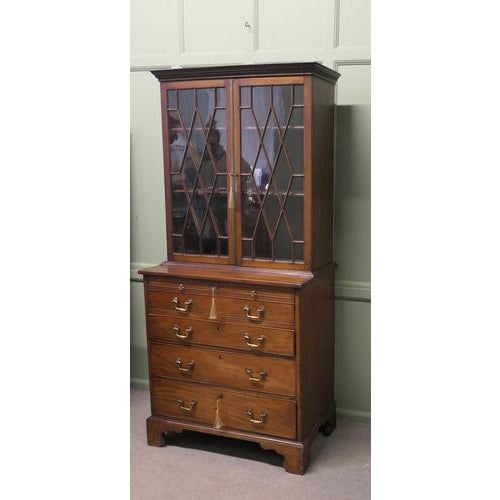 Bachelors Secretaire Bookcase in Mahogany For Sale - Image 3 of 8