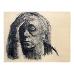 1940s "Selbstbildnis 19" Collotype by Kathe Kollwitz