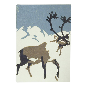 Small Late 20th Century Caribou Serigraph