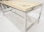 Mid-Century Modern Lacquered Parchment Tray Stainless Steel Base Coffee Table For Sale - Image 3 of 13