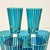 Glass 1950s Vintage Boho Chic Carnival Tent Striped Tumbler Glasses - Set of 8 For Sale - Image 7 of 11