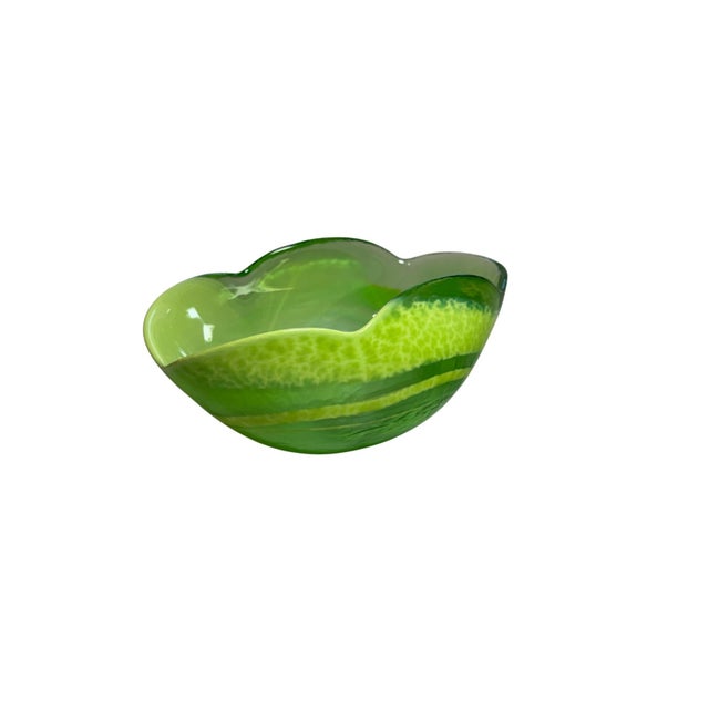 Vintage Italian Murano Green Art Glass Bowls, Set of 4 For Sale - Image 12 of 17