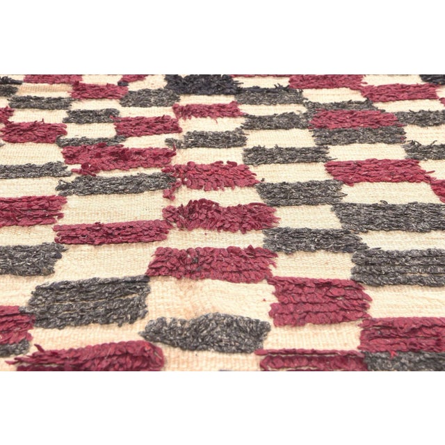 Mid 20th Century Vintage Rehamna Moroccan Rug - 05'02 X 07'07 For Sale - Image 5 of 9