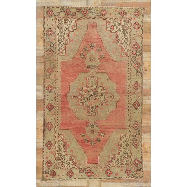 Vintage Turkish Oushak Rug - 04'08 X 08'01 For Sale - Image 9 of 10