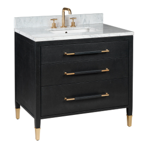 Currey & Company Verona 36" Black Vanity with Rectangular Undermount Sink