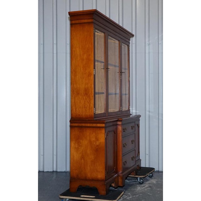 Vintage Yew Wood Display Cabinet from Bradley England For Sale - Image 15 of 18