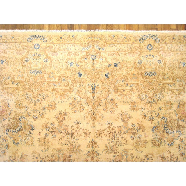 1920s Vintage Persian Decorative Orienta Kerman Rug in Room Size For Sale - Image 5 of 5