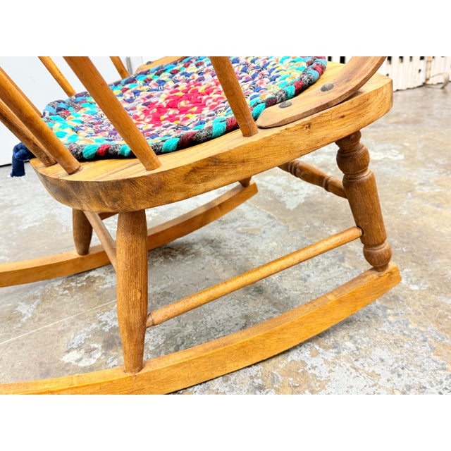 Handcrafted Rocking Chair, Vintage For Sale - Image 11 of 12