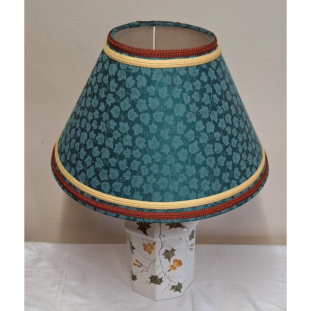 Vintage Italian Table Lamp with White Ceramic Base from Lamplove, 1970s For Sale - Image 6 of 8