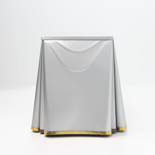 Metal Vintage Draped Table by J. Dickinson for Sutherland, 1990s For Sale - Image 7 of 15