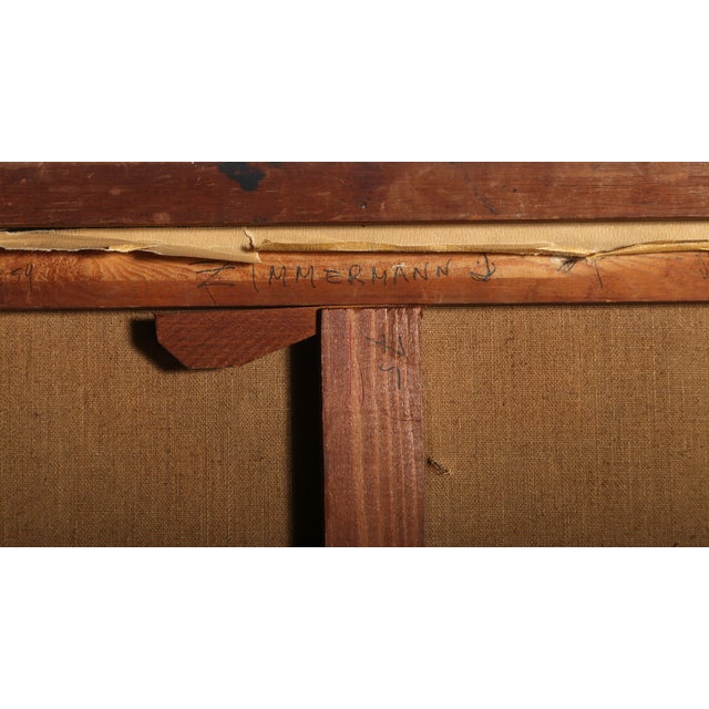 L’Eau by Jacques Zimmermann, Belgian (1929–2023) Date: 1959 Oil on Canvas, signed Size: 19.75 x 23.75 in. (50.17 x 60.33...