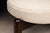 Ivory Móveis Cimo Round Stool in Ebonized Wood With Metal Sabots, Brazil, 1950s — Newly Upholstered in Warm Ivory Bouclé For Sale - Image 8 of 9