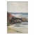 Early 20th Century Rocky Beach New England Seacoast Watercolor Painting For Sale
