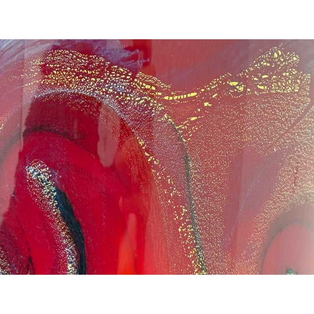 Amber Nicholas Cash Nourot Hand-Blown Art Glass Vase For Sale - Image 8 of 12