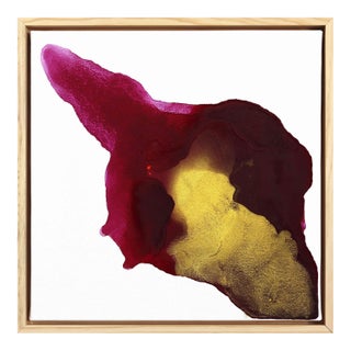 Rising in Gold - Framed Original Minimalist Abstract Contemporary Art Original Artwork by Clara Berta For Sale