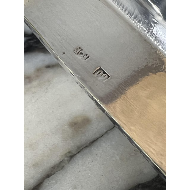 Silver-Plated Metal Serving Tray, 1900s For Sale - Image 3 of 8