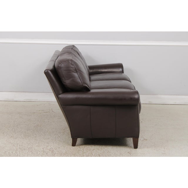 1990s Hancock & Moore 3 Seat Leather Loveseat Sofa For Sale - Image 5 of 16