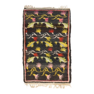 Tibetan Fish Vintage Rug For Sale