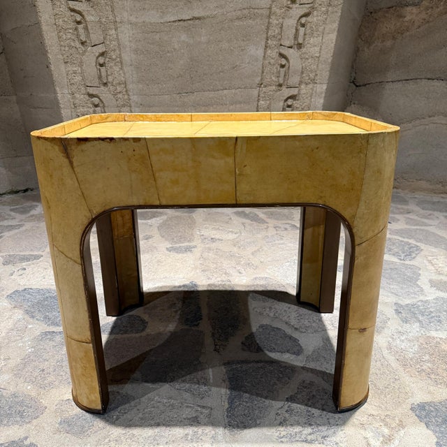 1980s Goatskin Side Table Style of Karl Springer For Sale - Image 9 of 12