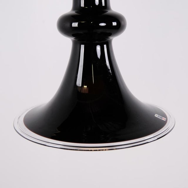 Holmegaard Etude Pendant Light in Black Glass by Michael Bang for Holmegaard, 1970s For Sale - Image 4 of 8