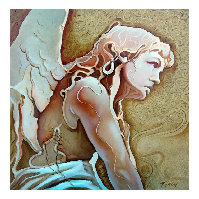 Vadim Kovalev, Coral Angel, Oil on Wood For Sale