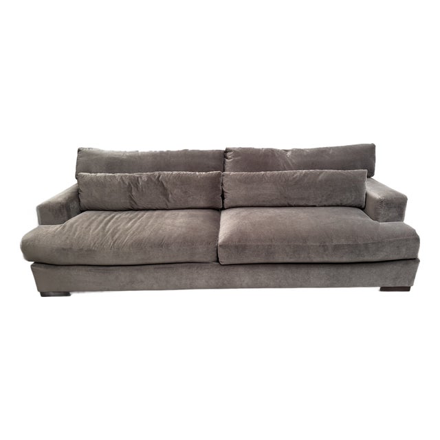 Lee Industries 101" Sofa in Performance Velvet For Sale
