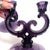 Purple Circa 1930s Amethyst Glass Art Nouveau Double Candelabras- Set of 2 For Sale - Image 8 of 11