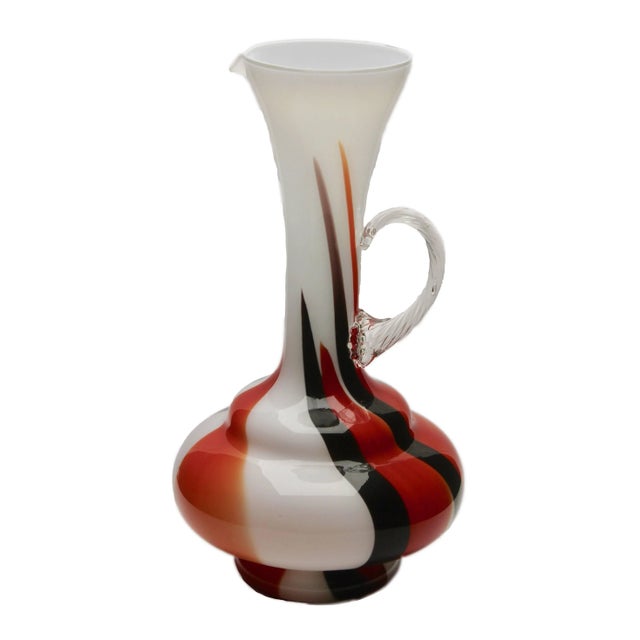 Florentine Pitcher Vase in Opaline Glass, 1955 For Sale - Image 4 of 6
