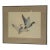 Vintage Framed Waterfowl Bird Print of Flying Ducks, Wildlife Wall Art For Sale