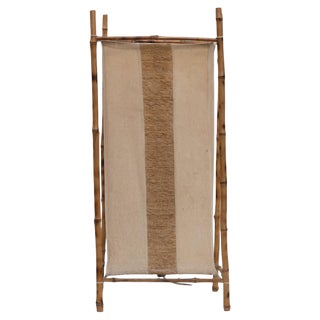 Bamboo and Fabric Lamp in the style of Louis Sognot, 1960s For Sale