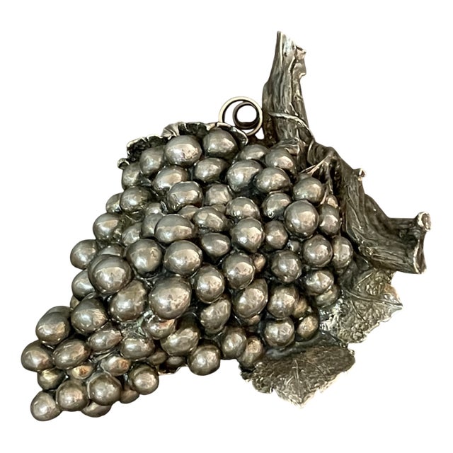 Mid-Century Modern Italian Silvered Signed Centerpiece, 1950s For Sale