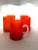Set of 5 Vintage Orange Satin Glass Carlo Moretti Mugs For Sale - Image 13 of 13