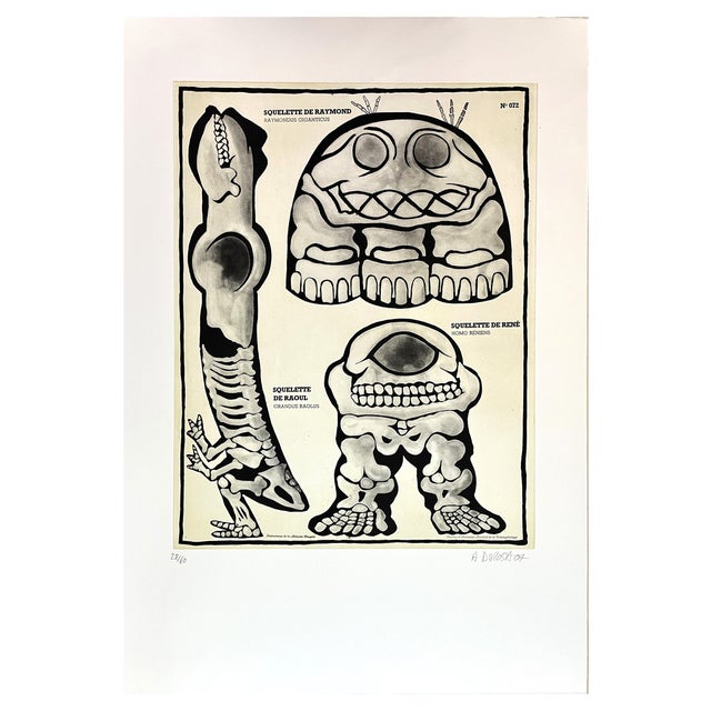 Hervé Di Rosa, Skeleton of Raymond, Signed Etching For Sale