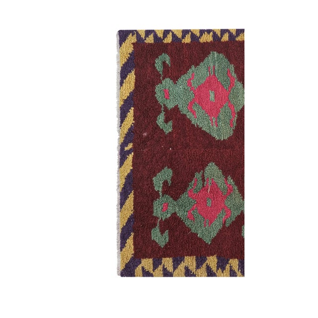 Mid-Century Modern 1970 Vintage Turkish Tulu Rug For Sale - Image 3 of 10
