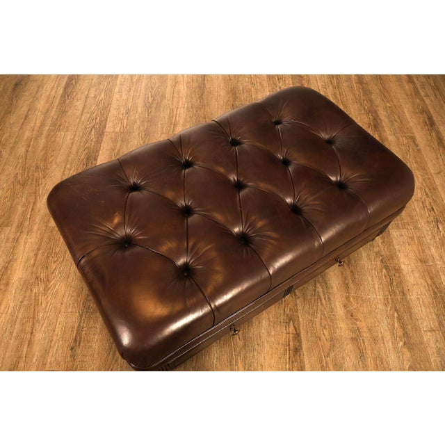 Early 21st Century Hancock & Moore Tufted Leather 'Robinson' Cocktail Ottoman For Sale - Image 5 of 18