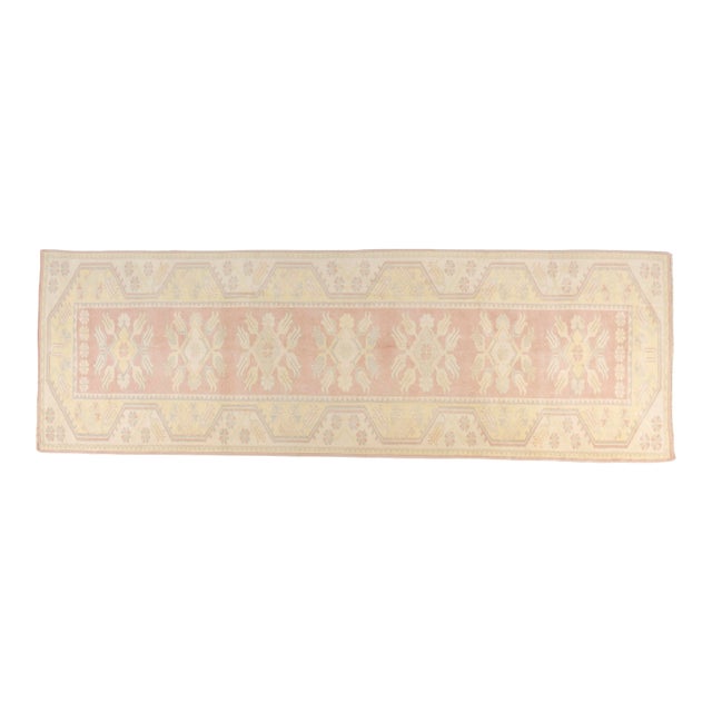 1950s Hand-Knotted Wool Runner for Hallway, Kitchen For Sale
