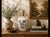 Striking vintage table lamp crafted from an authentic Japanese ceramic sake/storage jug, later professionally converted...