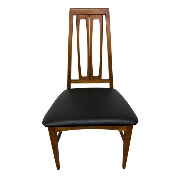 Black Mid-Century Modern Young MFG Co. Walnut Dining Chairs - Set of 6 - Restored! For Sale - Image 8 of 10