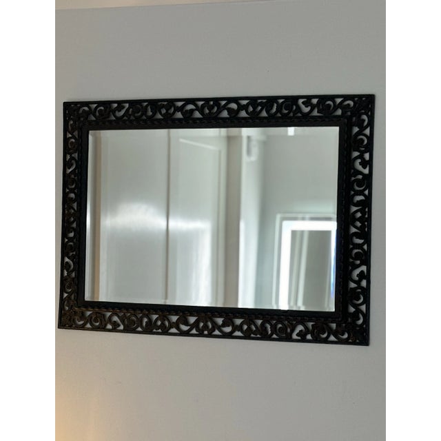 1960s Mid Century Syroco 1964 Floral Design Mirror For Sale - Image 5 of 10