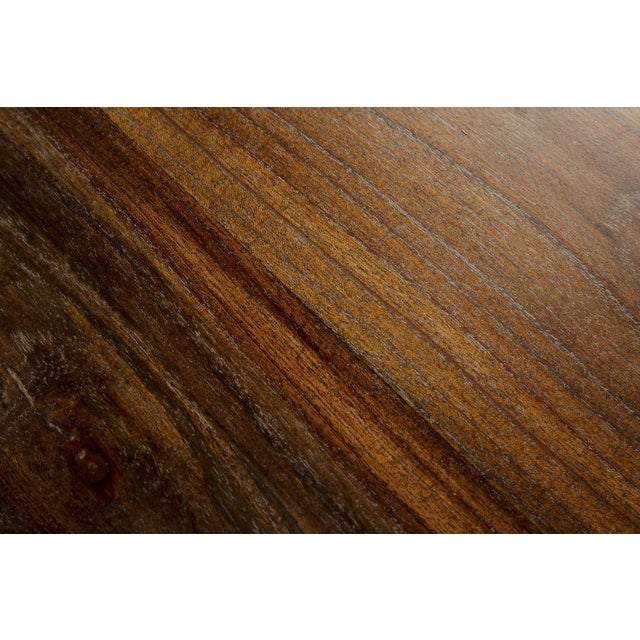 Early 21st Century Early 21st Century Walnut Top and White Pedestal Legs Dining Room Table For Sale - Image 5 of 5