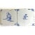 Set Two 19th Century Dutch Delft Baroque Style Blue and White Pottery Square Figural Tiles For Sale - Image 4 of 7