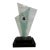 Monumental Studio Glass Architectural Sculpture with Suspended Sommerso Vase For Sale