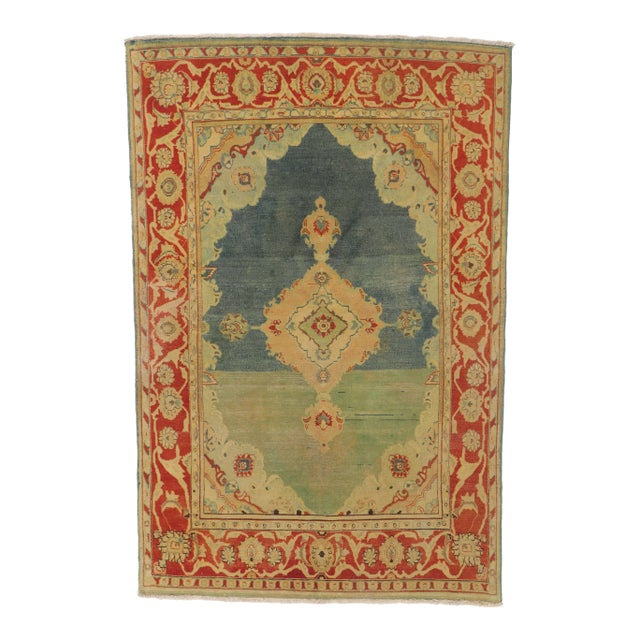 Vintage Persian Tabriz Rug - 04'02 X 06'02 For Sale