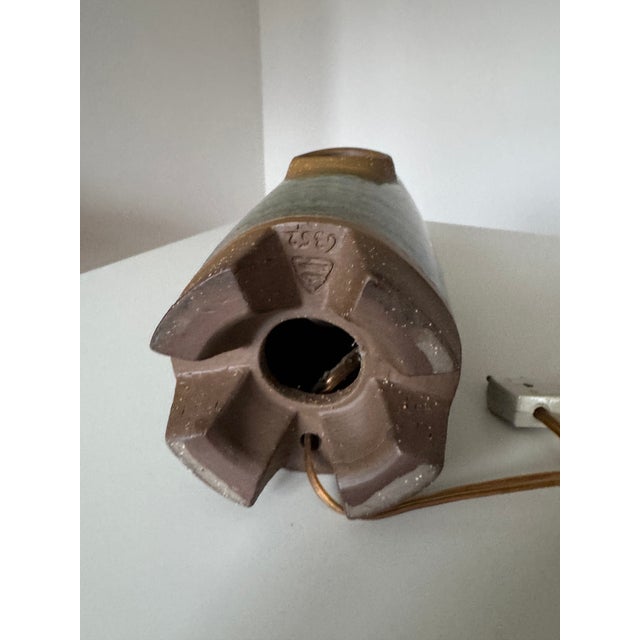 Ceramic Stoneware Ceramic Table Lamp by Michael Andersen Bornholm, Denmark, 1960s For Sale - Image 7 of 8