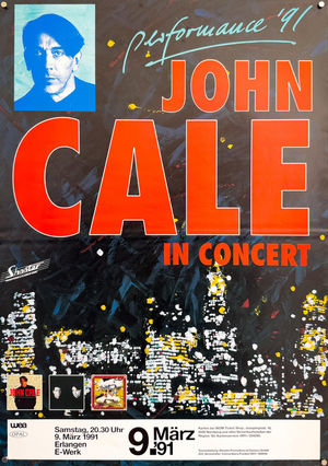 John Cale Performance 91 Concert Poster, 1991