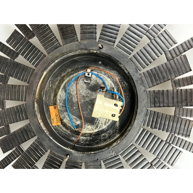 60s 70s Brutalist wall lamp wall light iron & glass by Honsel Leuchten Object: wall lamp Manufacturer: Honsel lights...