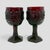Vintage Avon 1876 Cape Cod Ruby Red Collection 4 1/2” Wine Glasses - A Pair. These are deep red pressed glassware produced...