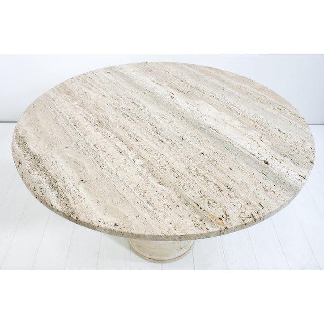 Mid-Century Modern Travertine Dining Table by Angelo Mangiarotti for Up & Up, 1970s For Sale - Image 3 of 10